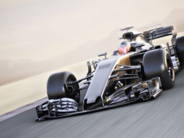 Race car with blur