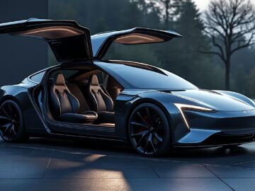 découvrez comment la voiture tesla dotée de portes papillon révolutionne le design automobile avec son esthétique futuriste et ses innovations technologiques. explorez l'harmonie parfaite entre élégance et performance qui redéfinit les standards de l'industrie automobile.
