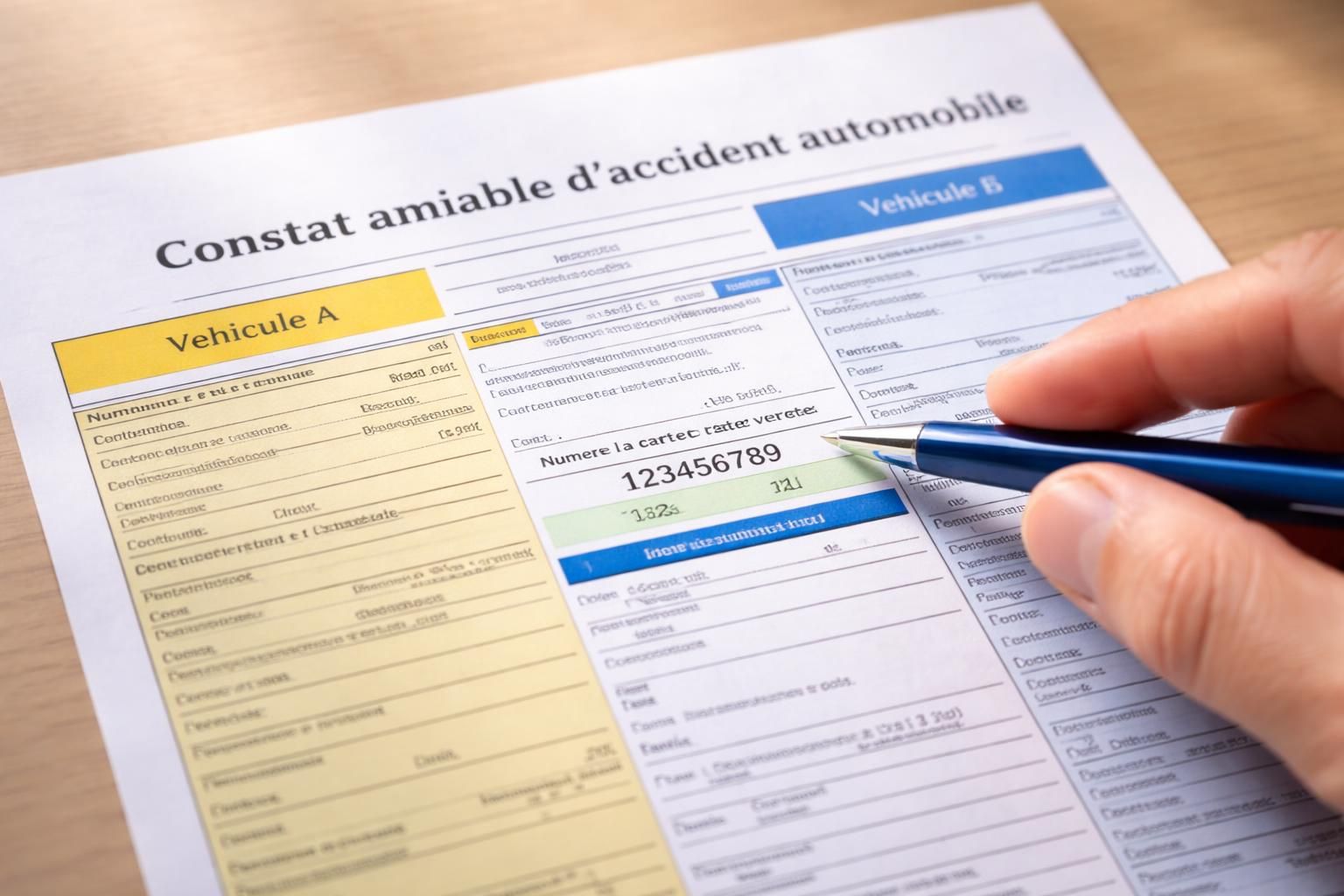 découvrez où trouver le numéro de carte verte sur votre constat amiable pour faciliter vos démarches en cas d'accident.
