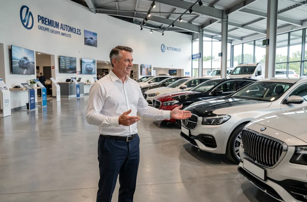 Directeur commercial dans le showroom de Premium Automobiles Groupe Amplitude